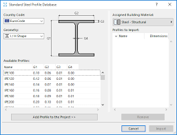 use standard steel column or beam profile user guide page