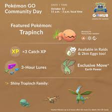 pokemon go trapinch community day guide pokemon go hub