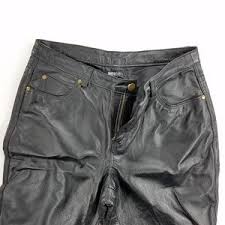 Metrostyle Leather Pants Boot Cut Biker Punk