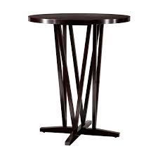 Boston Loft Furnishings Maguire Espresso Composite Round Bar Table With Espresso Wood Base Lowes Com Pub Table Round Bar Table Pub Table Sets