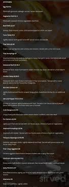 Basil Asian Bistro Menu In Canton Ohio Usa