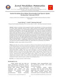 Pada himpunan bilangan bulat adalah. Pdf Analisis Kesalahan Siswa Dalam Menyelesaikan Soal Operasi Aljabar Berdasarkan Taksonomi Solo