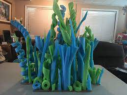 Diy Pool Noodle Coral Reef Under The Sea Party Decorations Easy To Do Under The Sea Decorations Ocean Party Decorations Ocean Birthday Party