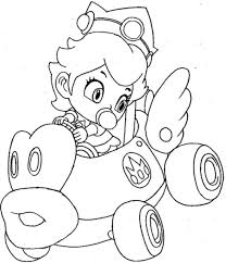 Â princess peach daisy and rosalina coloring pages at. Mario Kart Princess Peach Colouring Pages Mario Coloring Pages Coloring Pages Super Mario Coloring Pages