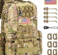 Zaino Tattico CVLIFE 60L per Uomini e Donne, Grande Rucksack Militare