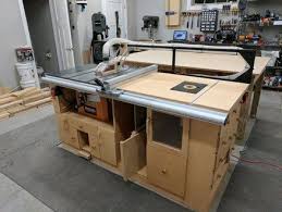 Table Saw Router Station Finally Done Table Saw Workbench Table Saw Table Saw Station