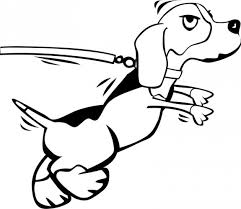 Hond Op Leiband Vector Afbeelding Vectorafbeelding Voor Openbaar Gebruik Cartoon Dog Dog Clip Art Black And White Dog