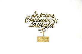 Maybe you would like to learn more about one of these? Top Cake Scritta La Prima Comunione Di Con Nome Personalizzato In Plexiglas Regplex Decorazione Per Torta Marineo Palermo