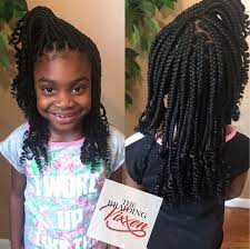 Kids Box Braids W Curly Ends Braiding Vixxen Single Braids Hairstyles Kids Braided Hairstyles Box Braids Hairstyles