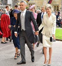 His adorned a dior homme designed by kim jones. David Beckham Robbie Williams Royal Wedding Suit Anthony Formal Wear Anthony Formal Wear