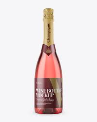 We love this deliciously sophisticated option for special occasions including anniversaries, valentine's day, bridal showers, 21st birthdays, new year's eve, and more! Pink Champagne Bottle Mockup Front View In Bottle Mockups On Yellow Images Object Mockups