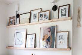 Solid Hardwood Floating Picture Ledge Floating Shelf Art Etsy Gallery Shelves Picture Shelves Floating Shelves