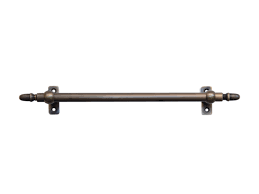 Cut tubing non returnable shipping: Solid Antique Brass Cafe Rod With Plain Acorn Turned Ends Hunter Hyland