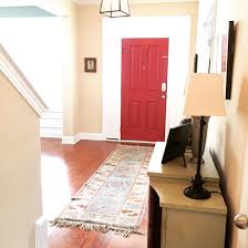 Red Interior Front Door In Our Home In Summerville Sc Sherwin Williams Historic Charleston Collection Snapdragon Red Interiors Home Interior