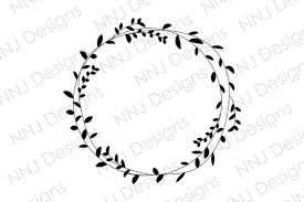 Download Laurel Wreath Floral Leaves Round Circle Graphic By Nnj Designs Creative Fabrica PSD Mockup Templates