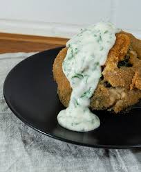Frittierter Brokkoli Lebensmittel Essen Joghurtsauce Frittieren