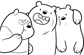 We bare bears is an american television series revolving around three bear siblings, named panda, grizzly, and ice bear, and their attempts at assimilating with humans in the san francisco bay area. We Bare Bears Coloring Pages Printable Coloring Pages