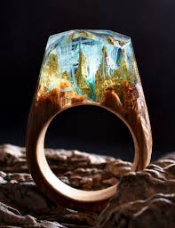 Ring Collection Secret Woods Wood Resin Jewelry Secret Wood Rings Rings