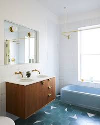 Embrace The Old An Old School Tub Gets A Design Refresh With Our Hex Clip And Solid Hex Tiles Got An Old Tu Tile Bathroom Floor Tile Design Bathrooms Remodel