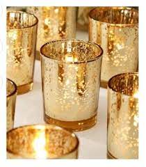 12 Pack Rose Gold Mercury Votives Wedding Centerpieces Wedding Decorations 50th Wedding Anniversary