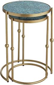 Teal Nesting Tables Nesting Tables Table Import Decor