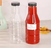 Wholesale clear 360ml plastic chilli sauce bottle with lid