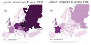 A map of europe after north german confederation was created (1867). Jewish Population Of Europe In 1933 And 2015 Brilliant Maps