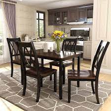 0 out of 5 stars, based on 0 reviews current price $554.99 $ 554. Buy Harper Bright Designs Dining Table Set Kitchen Dining Table Set For 4 Wood Table And Chairs Set Black Cherry Online In Indonesia B084s9q9tl