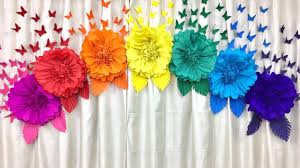 Crepe Paper Simple Birthday Wall Decoration At Home Easy Paper Flowers Birthday Decoration At Home Youtube Paper Flowers Paper Flowers Craft Paper Flower Decor