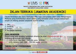 Fakulti kesihatan & sains sukan (health & sport science). Kekosongan Jawatan Jawatan Universiti Malaysia Sabah Facebook