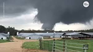 One of the signs of a tornado coming at night is a big cloud of debris which often hides the funnel cloud. Severe Storms Pound Deep South With Massive Tornadoes More On The Way
