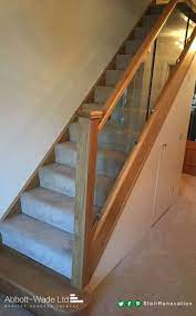 Oak Staircase Renovation Incorporating Toughened Glass Secured With Steel Clamps Staircase Design Interior Stairs Oak Stairs