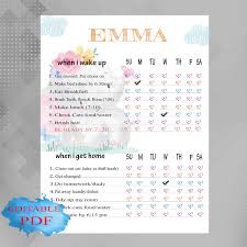 Editable Kids Checklist Daily Task List To Do List Printable Checklist Kids Weekly 7 Day Planner Girls Checklist Kid Chores By Preciseshop On Etsy Em 2020