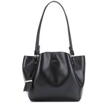 Tods Flower Small Leather Tote Black Tods Purse Tods Store