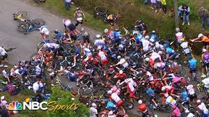 Prosecutors confirmed that they had opened a criminal enquiry for 'deliberately violating safety regulations and so tour de france carnage as crash caused by fan wipes out half the peloton. Aq Nzam63yvtdm