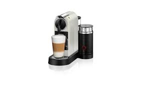 Automatic espresso coffee machine with integrated milk frother. Nespresso Citiz Milk Espresso Machine In White Nespresso Ie