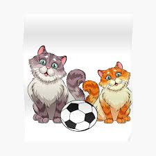 This license allows for the use and modification of these images as long as attribution is given to the found animals foundation in the. Funny And Colorful Vector Illustration Of Cute And Adorable Kittens Playing With The Ball Gift For Cat Lover Poster By Jalal123 Redbubble