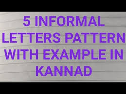 In kannada formal and informal letter how to write. Kannada Informal Letters Class 10 Board Exam Youtube