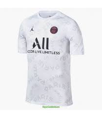 The 2021/22 psg home shirt will be produced by nike's jordan brand, making it first time a psg home jersey has featured the iconic 'jumpman logo.it is. Tailandia Equipacion Camiseta Psg Jordan Pre Match Entrenamiento Blanco 2021 Precio Mayorista Supercamisetas