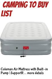 Coleman Air Mattress With Built In Pump Supportrest Elite Double High Inflatable Air Bed Queen This Is An Affi Coleman Air Mattress Mattress Air Mattress