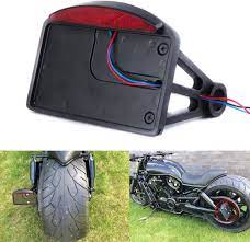 Buy Motorcycle Mount License Plate Brake Tail Light Bracket For Bobber Chopper Harley Online In Indonesia B07d51w2ck