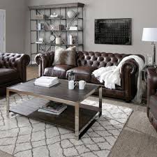 Brown Leather Tufted Sofa Chair Nailhead Trim Leather Couch Leather Sofa Living Room Brown Leather Sofa Living Room Brown Couch Living Room