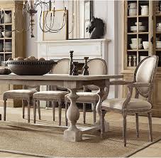 Vintage French Round Fabric Side Chair Restoration Hardware Dining Room Vintage Dining Table Dining Room French