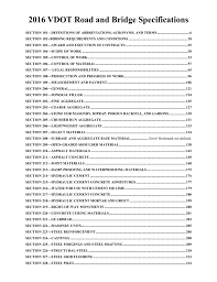 2016 Vdot Road And Bridge Compiled Specifications