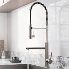 This is designed to create a more modern appearance in your kitchen, and this is what will be found in professional kitchens. Kraus Artec Pro 2 Function Commercial Style Pre Rinse Kitchen Faucet Stainless Steel Matte Black Rona