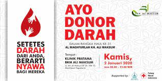 Mungkin inilah hikmah tersirat kegiatan sosial donor darah yang bakal digelar gereja pantekosta isa almasih (gpia) jemaat lembah kasih peduli jalan teladan toboali bersama palang merah indonesia (pmi) pangkalpinang, minggu (23/10/2011). Ayo Donor Darah Panggungharjo
