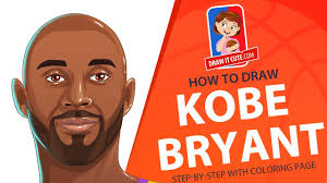 Printable paul george coloring page. Kobe Bryant How To Draw Nba Step By Step Guide With A Coloring Page Youtube