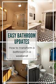 Easy Bathroom Updates In A Weekend Easy Bathroom Updates Simple Bathroom Cheap Bathroom Makeover