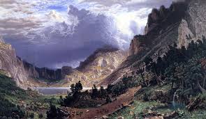 Storm In The Rocky Mountains Mt Rosalie Albert Bierstadt Oil Painting Landscapepaintings Mountain Albert Bierstadt Landscape Paintings Mountain Paintings