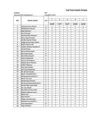 Sep 05, 2015 · download contoh bdownload buku absensi harian anak paud doc, klik disiniuku absensi harian anak didik paud (tk kb tpa sps) format doc yang dapat di edit. Contoh Daftar Hadir Siswa
